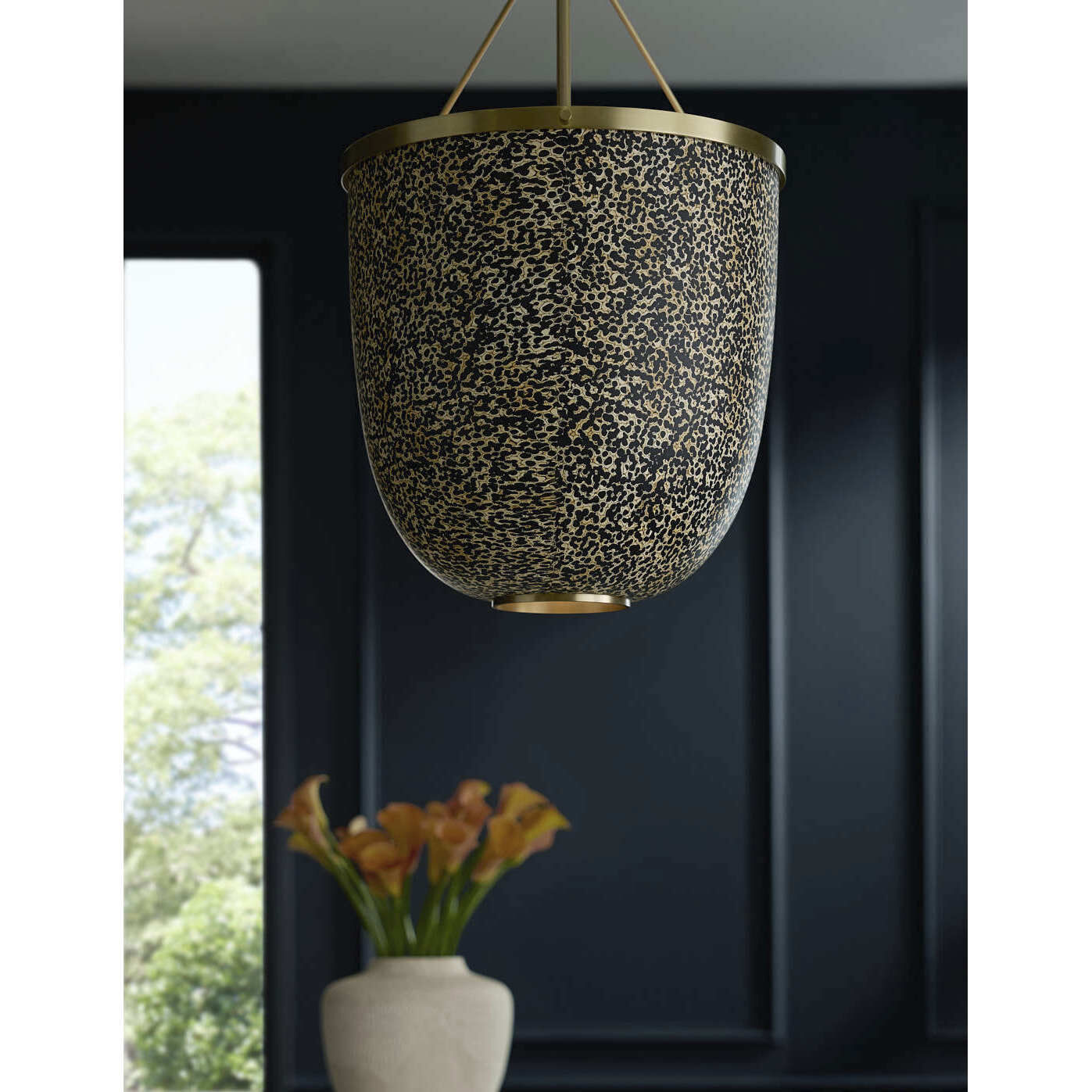 Lysandra 1 Light 16 inch Antique Brass Pendant Ceiling Light